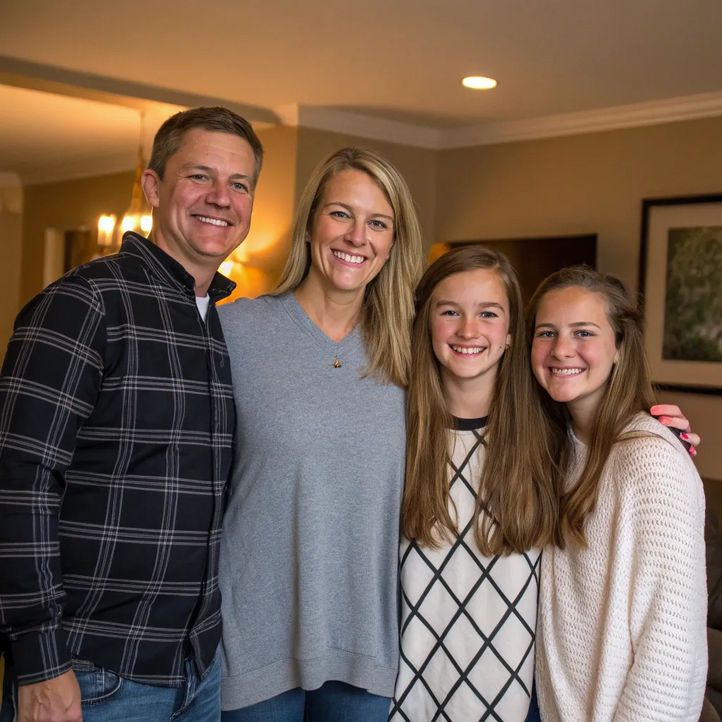 Emily Clark with her family
